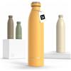 LARS NYSØM Borraccia Termica 750ml in Acciaio Inox | Bottiglia isolata 0.75 litro | Bottiglia d'Acqua a Tenuta stagna per Sport, Bicicletta, Cane, Bambino, (Mustard Yellow, 750ml)