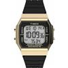 Timex Orologio unisex Activity Tracker Sport da 40 mm, cinturino in silicone nero, quadrante digitale, cassa color oro TW5M60900