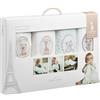 Sophie la Girafe - Set 4 Mussoline Cotone 100% 70×70 cm - Dalla Nascita - Multi-Uso : Doudou, Bavaglino, Fasciatoio, Protezione Passeggino | Lavabile in Lavatrice | Mussola Neonato