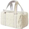 Filet - Borsa per cambio neonati, borsa da viaggi e maternità, borsa per pannolini per neonati di grandi dimensioni, realizzata in cotone trapuntato, made in Italy, Avorio