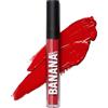Banana Beauty Semi Matte Liquid Lipstick con tenuta fino a 10 ore (The Glam Bam/rosso freddo) - rossetto matte per labbra grandi - labbra idratate e volumizzate