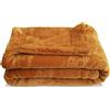 eYone - Coperta in pile per bambino o ragazza, motivo pecora goffrato con Sherpa (marrone, 75 x 100 cm)