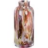 GILDE GLAS art Vaso decorativo per fiori - Vaso in vetro colorato - decorazione soggiorno regalo per donne altezza 22 cm marrone rosso