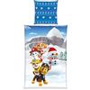 Herding Biancheria da Letto in Flanella Paw Patrol, Federa 80 x 80 cm Circa, Copripiumino 135 x 200 cm Circa, Con Abbottonatura, 100% Cotone/Flanella