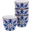 CreaTable, 21892, Serie Aladin, 4-teiliges Geschirrset für 4 Personen, Espresso Set aus Steinzeug, spülmaschinen- und mikrowellengeeignet, Qualitätsproduktion