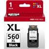 Firstoner 560 Cartucce XL, PG 560 XL Nero ricambio per Cartucce stampante Canon 560 per Pixma TS5350 TS5350a TS5350i TS5351 TS5351a TS5352 TS5352a TS5353 TS7450 TS7450a TS7451 TS7451a（1 Nero）