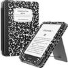 MoKo Custodia Compatibile con Kindle Paperwhite 11ª Gen. 2021 e 2022, Schermo da 6,8, Magnete Riattivazione e Standby, con Supporto Verticale e Cinturino per Presa a Mano, Quaderno Nero