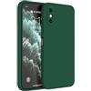 Topme Cover per iPhone XS Max (6.5 Inches) Custodia Case, Protezione Della Pelle Della Custodia in Silicone Tpu - Verde scuro