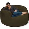 Chill Sacks Chill Sack Fagiolo Sedia del Sacchetto: Gigante Bag mobili Schiuma di Fagioli 5' Memoria - Grande Divano con Morbida Fodera in Fibra di Micro - Oliva