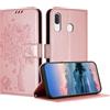 JayModCase Custodia per Samsung Galaxy M20, Flip Portafoglio Pelle Cover con [Slot Schede] [Magnetico] [Cavalletto] Antiurto Compatibile con Samsung M20 - Oro rosa