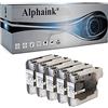 alphaink 5 cartucce nere compatibili con Brother LC-980 LC-1100 per stampanti Brother DCP 190, 383C, 385C, 585CW, 387C, 395C, 395CN, 6690CW, J615W, J715W, 380 - MFC 5895CW, 490CW, 295CN, 290C, 255CW