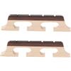 LT Easiyl Ponte banjo a tre gambe a 4 corde, 2 pezzi | Acero ebano, compatibile con chitarra Banjo Ukulele, accessori di ricambio per ponte
