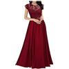 Daikascbny Vestito Donna Elegante Formale Abiti Sposa Plissettato Spalla Abito da Cocktail Classico di Cerimonia Eleganti Banchetto Senza Manica Abito da Sera Abiti da Cerimonia Donna Lunghi Eleganti