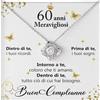 Bramart Collana Donna Idea Regalo Compleanno Finitura in Oro, Argento Idee Regali per lei Festa Evento speciale - Cofanetto con DEDICA incluso