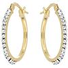 DelPia, Orecchini a Cerchio in Oro Giallo 18kt e Argento Sterling 925 2begold con Cristalli (Oro giallo, 15)