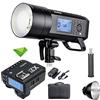 Godox AD400 Pro AD400Pro Flash da 400 W con grilletto Godox X2T-C GN72 TTL Monolight, 1/8000 HSS Lampeggiatore flash esterno, flash stroboscopico all-in-one con riflettore Bowens Mount