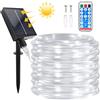 Micacorn Solare Tubo Luminoso, Solare Impermeabili Tubo Luci 20 Metro 8 Modalità 200 LED Luci Tubo Solari Esterno con Telecomando per Piscina Giardini Nozze Decorazioni Natalizie Feste