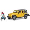 GIOCATTOLO Jeep Wrangler Rubicon Unlimited con mountain bike e ciclista
