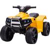 HOMCOM Quad per Bambini ATV Elettrico 6V con Fari e Clacson Velocità 3km/h