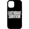 Resilient Tees Custodia per iPhone 15 Pro Terremoto Survivor Bold Lettering Bianco