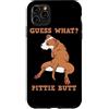 Dog Lover Graphic Design Gifts Custodia per iPhone 11 Pro Max Divertente Pitbull I Guess What Pittie Butt I Cani Amante