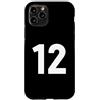 Sportswear Custodia per iPhone 11 Pro Numero 12 | Numero dodici (davanti e dietro)