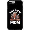 Ice Coffee Lover Gifts Custodia per iPhone 7 Plus/8 Plus Mantieni la calma, sono una mamma del caffè freddo, amante della caffeina