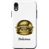 Delicious Burger Custodia per iPhone XR Hamburger divertente oro delizioso amante cibo hamburger
