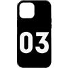 Sportswear Custodia per iPhone 12 Pro Max Numero 03 | Numero tre | Numero 3 (anteriore e posteriore)