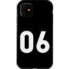 Sportswear Custodia per iPhone 11 Numero 06 | Numero sei | Numero 6 (anteriore e posteriore)