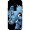 cutesy creation co. Custodia per Galaxy S9+ carino anime blu bambino elefante sorridente zoo animale arte #2