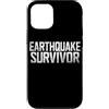 Resilient Tees Custodia per iPhone 14 Pro Terremoto Survivor Bold Lettering Bianco Dichiarazione