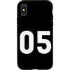 Sportswear Custodia per iPhone X/XS Numero 05 | Numero cinque | Numero 5 (anteriore e posteriore