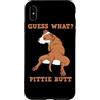 Dog Lover Graphic Design Gifts Custodia per iPhone XS Max Divertente Pitbull I Guess What Pittie Butt I Cani Amante