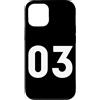 Sportswear Custodia per iPhone 13 Pro Numero 03 | Numero tre | Numero 3 (anteriore e posteriore)