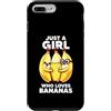 Just A Girl Who Loves Bananas Im A Banan Custodia per iPhone 7 Plus/8 Plus Solo una ragazza che ama le banane, amante della frutta, divertente banana gialla