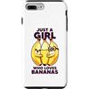 Just A Girl Who Loves Bananas Im A Banan Custodia per iPhone 7 Plus/8 Plus Solo una ragazza che ama le banane, amante della frutta, divertente banana gialla