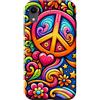 Heartcore Designs Custodia per iPhone XR Peaceful Vibes: Retro Hippie Prints for the Free Spirit