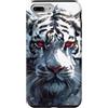 tiger.creations Custodia per iPhone 7 Plus/8 Plus feroce nero bianco anime neve tigre con spaventosi occhi rossi