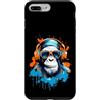 Funky Primates Custodia per iPhone 7 Plus/8 Plus Groovy Ape DJ: Cuffie Monkey Beats