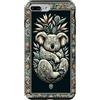 Elegant Koala Tapestry Motif Style Store Custodia per iPhone 7 Plus/8 Plus Vintage Koala Artwork Elegante Arazzo Motivo Stile