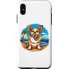 TopDrive Custodia per iPhone XS Max Divertente cane da spiaggia Corgi Doggy Presente
