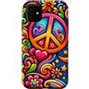 Heartcore Designs Custodia per iPhone 11 Peaceful Vibes: Retro Hippie Prints for the Free Spirit