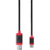 CHERRY Cavo USB C 1.5, Intrecciato da USB-C a USB-A, per il Caricamento e la Trasmissione Dati, per Tastiera, Mouse, Smartphone, Tablet e Altro, Lunghezza 1.5 m, Nero