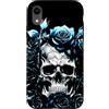 Skulls and Roses Metal Rock Gothic Metal Custodia per iPhone XR Scheletro Metalhead Teschi e Rose Metal Rock fiori