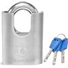 Magmaus® SDL50 Lucchetto Antiscasso Alta Sicurezza - Serratura per Cancello Esterno e Lucchetti con 3 Chiave - Acciaio e Lega di Boro per Catena e Garage - Ideale per Armadietto e Palestra e Catena