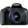 Canon Eos 2000D + Ef-S 18-55Mm F/3.5-5.6 Iii Kit Fotocamere Slr 24,1Mp Cmos Nero