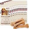 BPS BUENA PET SHOP 12 Pezzi Osso Pressato per Cani Pelle Bovina Rinforzante per Denti Bastone Dentale snack per Cani 14 cm (12 pezzi) BPS-5000 * 12