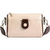 Bcony Borsa a Tracolla da Donna Pelle alla Moda con Spallacci Regolabili,Beige