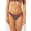 Calzedonia Slip Paillettes Costume Glowing Surface Marrone